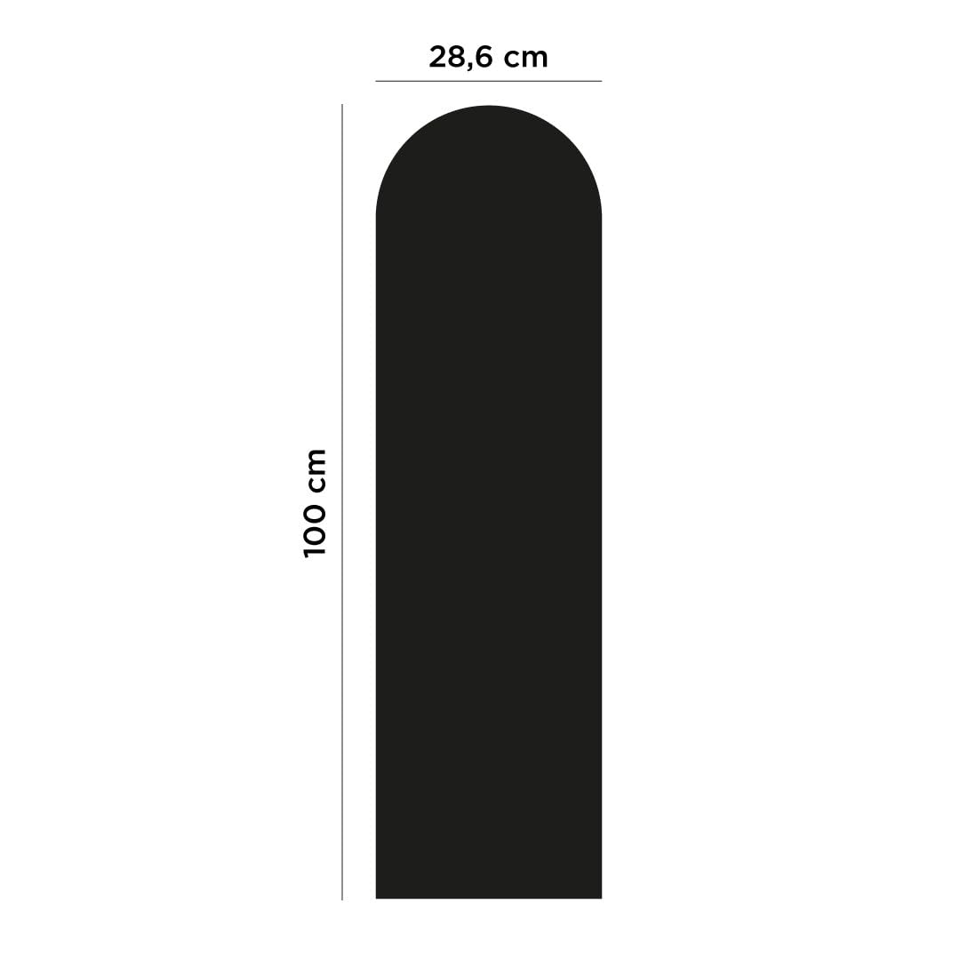 FERFLEX Kit carta da parati magnetica arrotondata adesiva permanente Ardesia lavabile 1m x 28cm 8 magneti argento