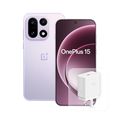 OnePlus 15 5G Smartphone, 16GB RAM 512GB Memory, Snapdragon 8 Elite Gen 5, 7300mAh Battery, 4K 120FPS Dolby Vision Video, Triple 50MP Camera, 120FPS Gaming, IP68 Water Dust Resistan, Ultra Violet