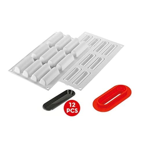Silikomart Cylindre30 Silicone Mold with 12 Cavities, Each 3.07 Inch x 0.86 Inch x 0.86 Inch High