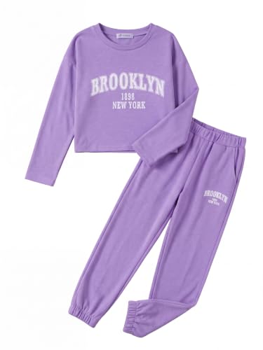 Image of Arshiner Girls 2 Piece Outfits Kids Trendy Tie Dye Sweatsuits Sets