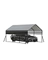 10x15 FT Heavy Duty Metal Carport Kit with Reinforced Frame & Anchor Bolts, for RV, Truck, Boat, Tractor Shelter, 100MPH Wind/35PSF Snow Rating, Easy Assembly