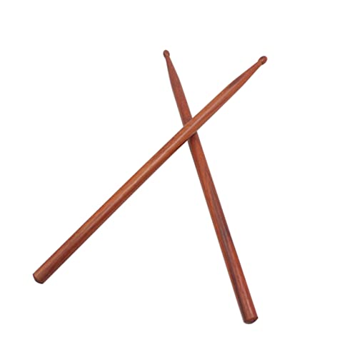 Milisten - Baquetas de madera para percusión, 1 par, acabado natural, cómodas y duraderas, para bandas juveniles y bateristas, color marrón