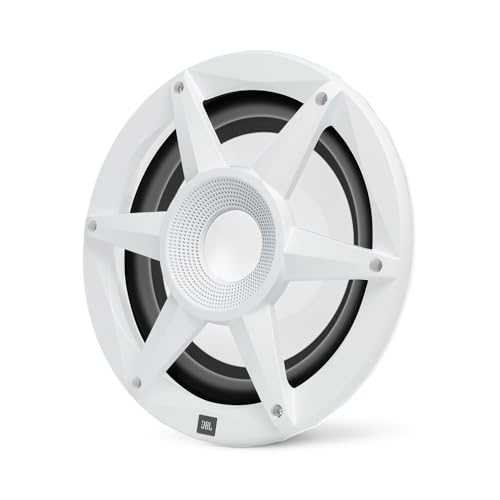 JBL Stadium Marine MW1000-10 (250mm) Woofer w/SSI RGB Lighting 300 watts RMS 900 watts Peak Sensitivity: 89dB at 2.83 Volts. Frequency Response: 20 2KHz 2 and 4-ohms Switch Selectable (SSI)