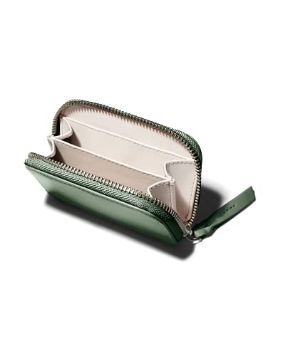 Image of DailyObjects Sap Green Zipper Slim Card & Coin Wallet | Made with Vegan Leather Material | Carefully Handcrafted | Coin Pocket