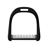 Caiqinlen Steigbügeleisen , Flexi Steigbügel Reitpferde Reiten , Arbeitspferd für Reitpony(Black)