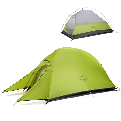 Naturehike Cloud-Up 1 Person Tent Lightweight Backpacking Tent for One Man, Waterproof Ultralight Single Person Tent, Double Layer One Person Tent for Camping Hiking Backpacking