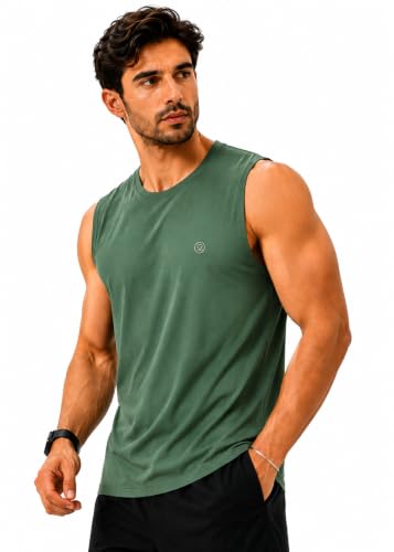 Image of CHKOKKO Sleeveless T Shirts Gym Vest for Men Workout Solid Premium Cotton Blend Tank Top for Man Running Vest Sando Gym Wear Lightweight Breathable Casual Summer Wear Boys