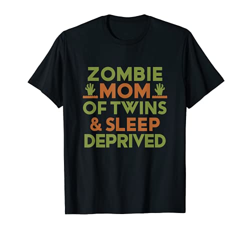 Zombie Mom of Twins Sonno Privato Halloween Camicia Donne Maglietta
