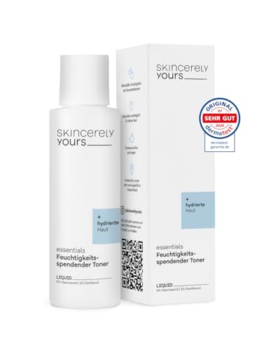 Skincerely Yours Feuchtigkeitsspendender Toner 100ml I hautberuhigendes Gesichtswasser für intensiv durchfeuchtete Haut I reduziert Rötungen I dermatologisch getestet
