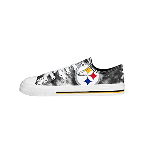 FOCO Pittsburgh Steelers NFL Womens Low Top Tie Dye Canvas Shoes - 7