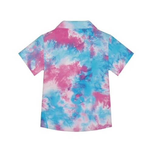 Toddler Boy Button Down Shirt Short Sleeve Hawaiian Shirt Fancy Dress Collared Summer Tops2