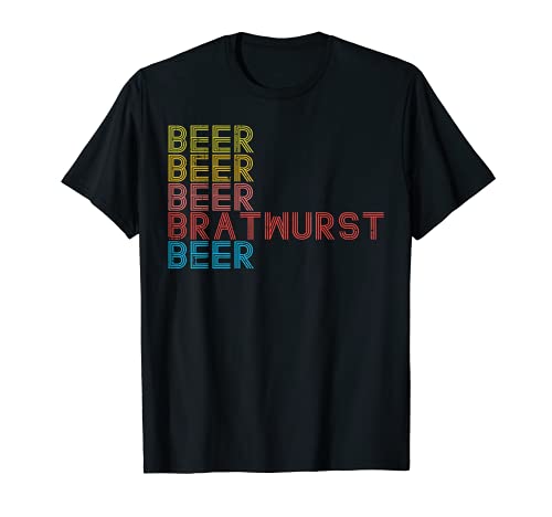 Retro Beer Bratwurst Oktoberfest 2020 Drinking Team Maglietta