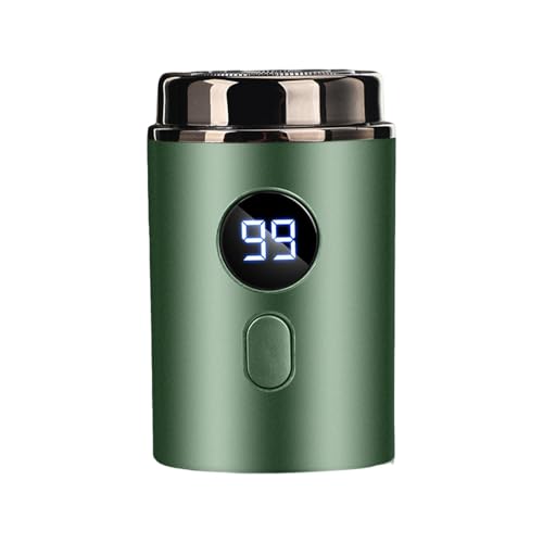 Mini afeitadora eléctrica – Mini afeitadora con pantalla LED a batería, recortadora de barba de 4,5 x 7,5 cm con pantalla digital | Maquinilla eléctrica impermeable para cuerpo, pecho, , pierna