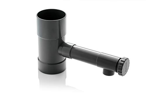 BFG Collettore di acqua piovana a tubo di discesa con valvola I Collettore di acqua piovana per sistema di irrigazione esterno (80 mm)