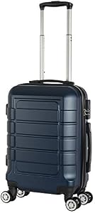 Cahoon Cahoon - Hartschalen-Koffer Trolley Handgepäck Reisekoffer Kofferset 4 Rollen M-L-XL-Set 201 (dunkel-blau, Handgepäck)