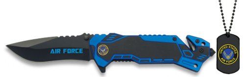 Albainox Messer Rettungsmesser Air Force Gurtschneider Glasbrecher Etui 19435 Cover