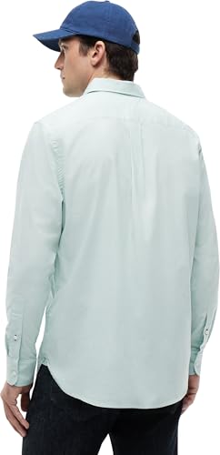 Tommy Hilfiger Herren Hemd Light Oxford Solid mit Stretch, Grün (Crushed Mint), XS – Ansicht 3