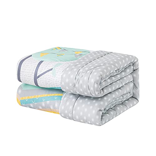 Jungle Elephant Crib Bedding Set Of 3 - Quilt, Crib Sheet, Changing Pad Cover: Safari Hippo Bear Giraffe Set, Baby Comforter Sets For Boys, Baby Nursery Comforter, Crib Sets For Girls By Soul And Lane #TOP5