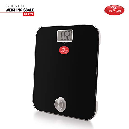 Image of EasyCare EC-3321 Battery Free and One Press To Power Up Weighing Scale (Black)