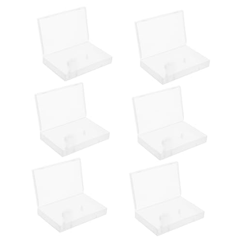 PRETYZOOM 6Pcs Clear Plastic Cassette Tape Storage Box Semi Transparent Design for Audio Tapes Compact and Lightweight Organizer for Office and Home Use Stylish and Versatile Storage