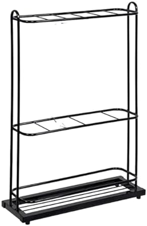 2-Tier Tennis & Badminton Racket Storage Rack - Durable Organizer Stand with Bottom Storage for Gym & School - Perfect Training Equipment Holder (White, Footpads)