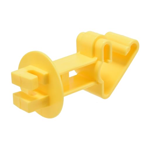 The Insulators for Electric Farm Fence Wire Snug Extra Length T-Post Holding Insulator for Electric Fence Wire (Yellow 25)