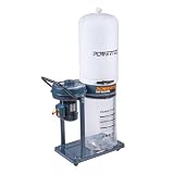 POWERTEC 1 HP Dust Collector with 1 Micron Dust Collector Bags and Mobile Base, Dust Collectors with 800 CFM for Woodworking Dust Collection System (DC1081)