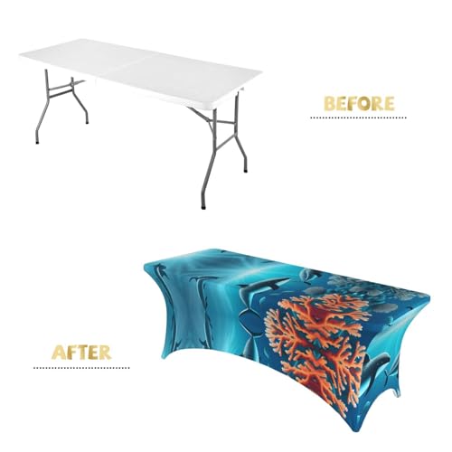 Nappe imprimée baleines sous la mer ajustable anti-glisse