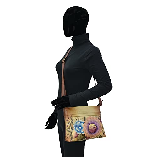 Image of Anna by Anuschka Women's Genuine Leather Medium Crossbody with External Zipper Pocket