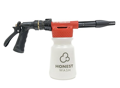 Honest Wash Car Care Foam Sprayer, Foam Gun – Foamaster, Foam Blaster – Perfect for Washing Car, Truck, Boat– Produces Thick Car Wash Snow Foam – Connects to any Hose - No Pressure Washer Needed