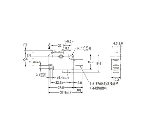 Micro-interrupteur 250V V-15-1A5 capteur fin de course mécanique pour imprimante 3D et CNC - 4