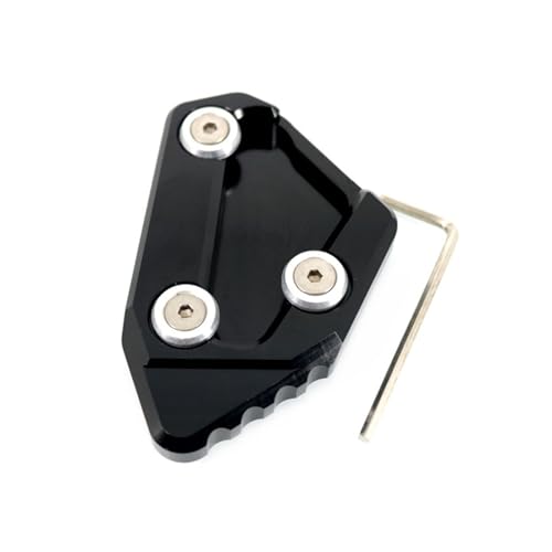 Motorradständer-Auflage-Expander Für Su@&zuki GSXR1000 GSX-R1000 GSXR 1000 2009-2016 2015 2014 Motorrad CNC Ständer Fuß Seitenständer Verlängerung Pad Stützplatte(Black)