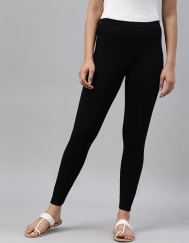 Image of JUNEBERRY Pure Cotton Skinny Fit Ankle Length Leggings Combo (Pack of 2)