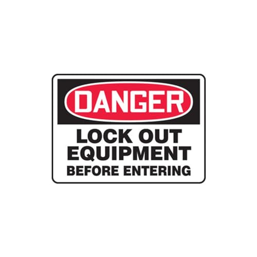 Panneau Danger Lock Out Equipment signalétique anti-accident Aluma-Lite 7x10 contre les erreurs