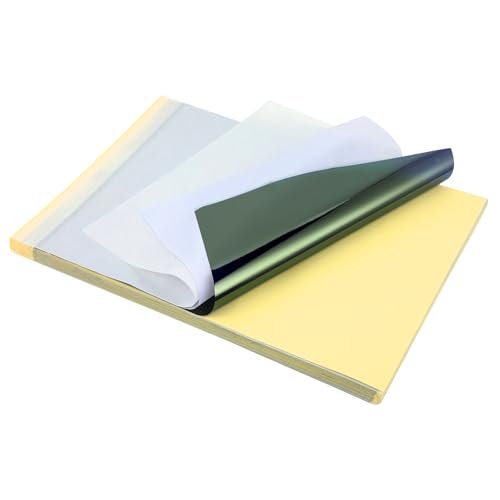 50 Stück Tattoo Zubehör Tattoo Transferpapier Tattoo Stencil Papier 4-lagiges Transferpapier für präzise Tattoo-Übertragungen DIN A4