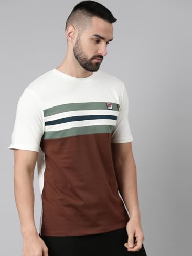 Image of Fila Men's Solid Regular Fit T-Shirt