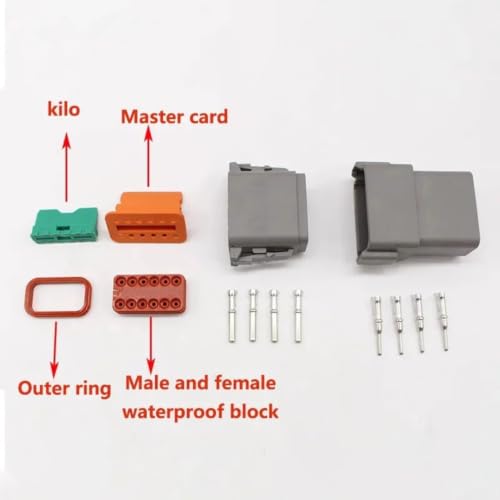 Kit de conectores de automoción DT DTM DTP con 20 juegos DTM de 8 pines 4