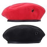 Fabrication soignée : le béret est composé de laine avec bordure en cuir synthétique, confortable, exquis et délicat, c'est de beaux accessoires pour vous à différentes saisons, pas facile à déchirer, à déformer ou à décolorer, service pour une utilisation à long terme