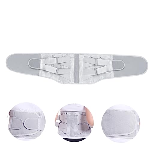 SAFIGLE Protective Waist Support Belt Breathable Gray Lumbar Support Brace for Back Therapy Posture and Reduces Spinal Pressure