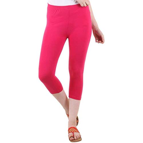 Image of PI World Women's Calf Length Cropped Leggings Cotton Lycra Fabric Slim Fit 3 /4th | Pants