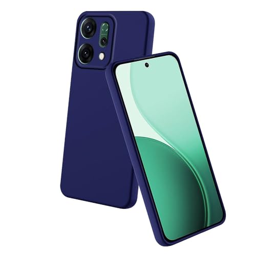Image of Back Cover for Oppo Reno14 5G | Full Camera Protection | Premium Liquid Silicon Case | Flexible Bumper Case for Oppo Reno14 5G (Dark Blue)