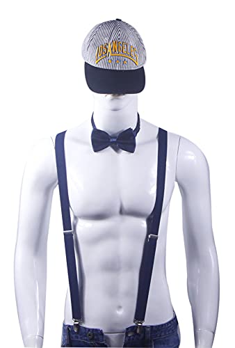 Image of Men's Suspenders Bowtie Set Elastic Y Shape Style Women's Suspenders Bowtie For Wedding&Formal Events