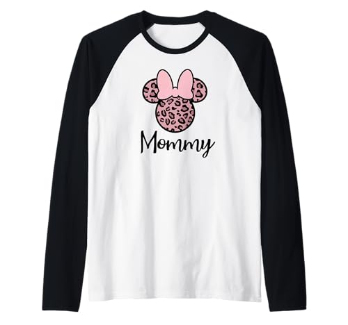 T-shirt Minnie Disney fête des mères léopard, le cadeau raglan idéal pour maman