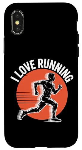 I Love Running Motivational Runner Fitness Case for iPhone X/XS