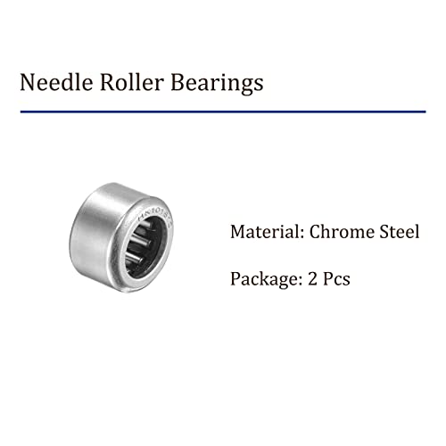 Kozelo 2 Stück HK101610 Nadel Roller Lager - [10mm x 16mm x 10mm] Offene Ende für Getriebe Benutzen Chromstahl Rollen