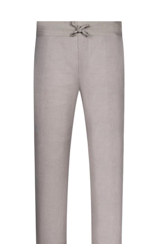 french crown Men's Martini Cream Luxurious Linen Lounge Pant-picture-44