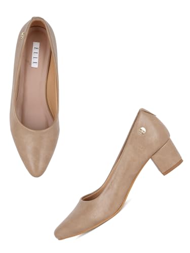 Image of ELLE Women's Textured Block Heel Slip-On Pumps