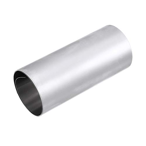 Leloo Huilon-Brass 1pc Argent 304 en Acier Inoxydable Fine Plaque de Plaque de Plaque 0,1mm * 100mm * 1000mm, Feuille de cuivre de Haute pureté – vue 4