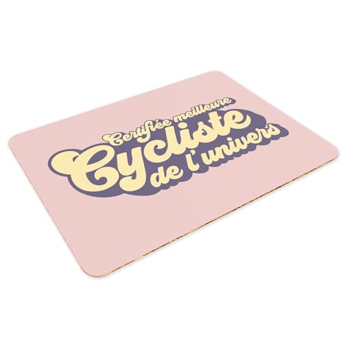 Sets de table rose vélo souples avec dessous liège napperons grand format - 3