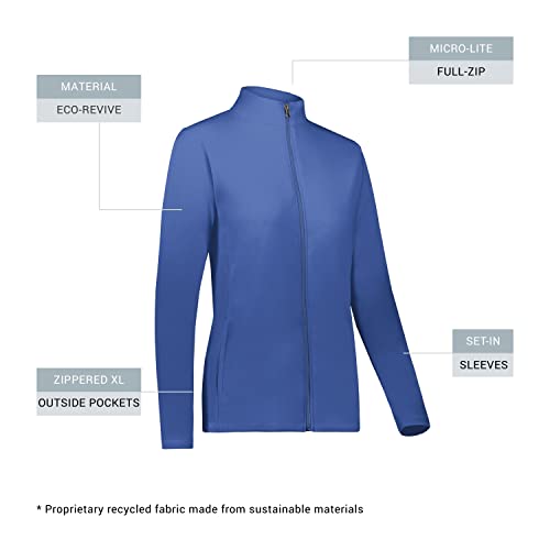 Augusta Sportswear Women's Ladies Micro-Lite Fleece Full-Zip Jacket, Royal, Large4